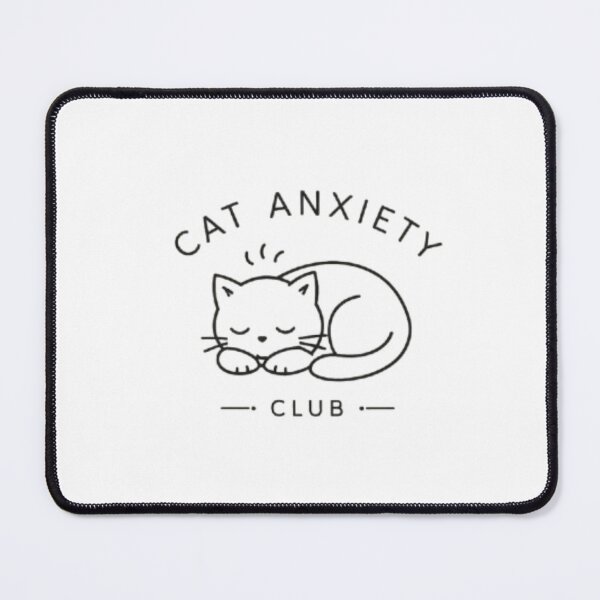 Item preview, Cat Anxiety Club – Minimal Aesthetic Cute Cat Line Art Design designed and sold by Sanika arts .