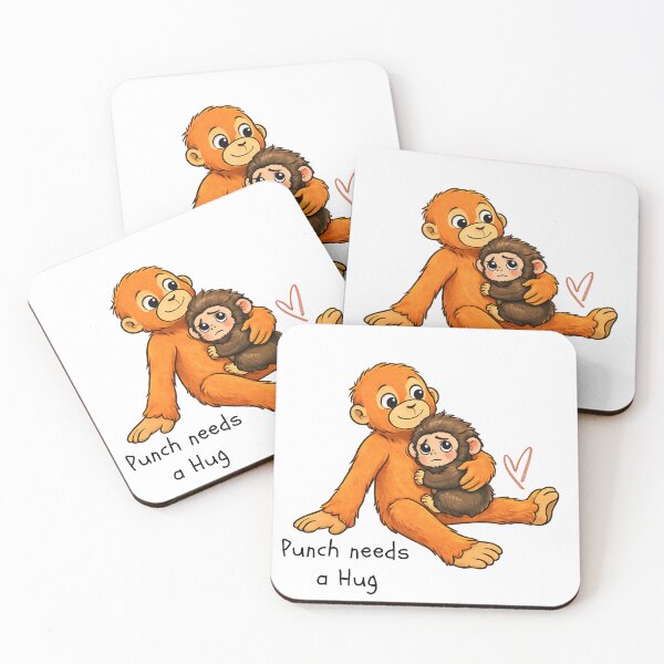 Item preview, Punch Needs a Hug – Viral Baby Monkey Tee | Cute Punch-kun Gift | Emotional Support Plushie designed and sold by MiniCooper27.