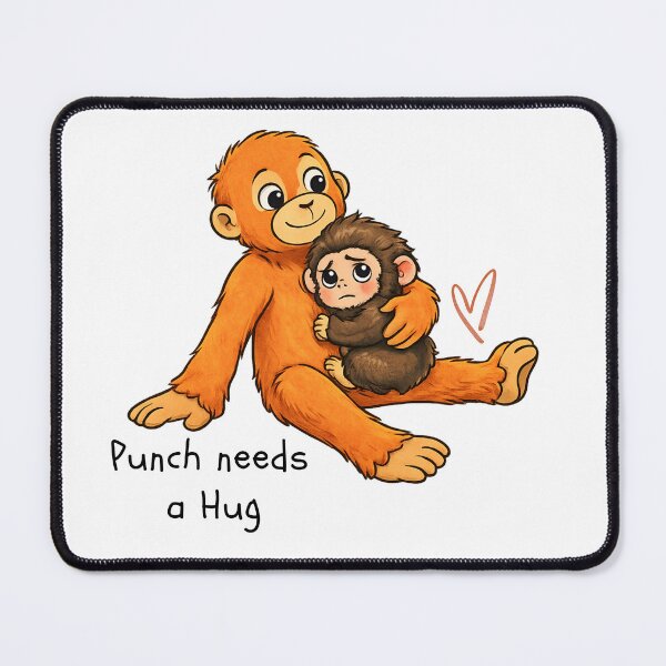 Item preview, Punch Needs a Hug – Viral Baby Monkey Tee | Cute Punch-kun Gift | Emotional Support Plushie designed and sold by MiniCooper27.