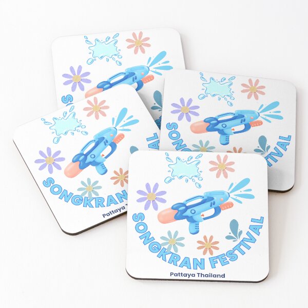 Item preview, Songkran Festival Pattaya Thailand Water Festival Cute Water Gun Splash Floral Thai New Year Design designed and sold by CHANCHANAI.