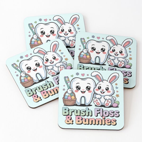 Item preview, Brush Floss & Bunnies Cute Funny Easter Spring  designed and sold by Nzgiftsandmore.