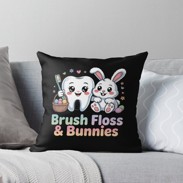 Item preview, Brush Floss & Bunnies Cute Funny Easter Spring  designed and sold by Nzgiftsandmore.