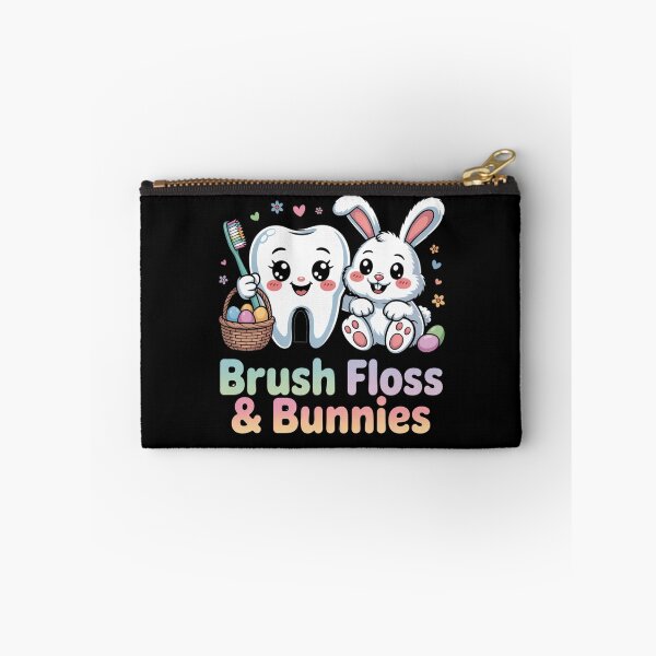 Item preview, Brush Floss & Bunnies Cute Funny Easter Spring  designed and sold by Nzgiftsandmore.