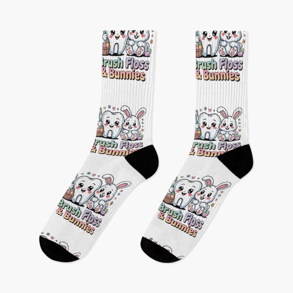 Item preview, Brush Floss & Bunnies Cute Funny Easter Spring  designed and sold by Nzgiftsandmore.