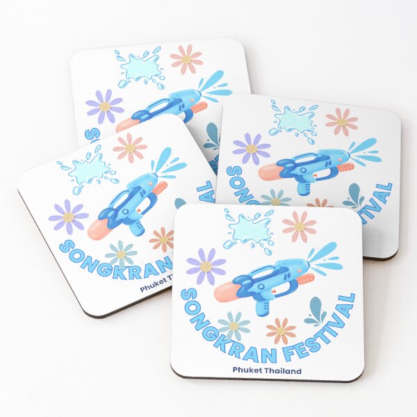 Item preview, Songkran Festival Phuket Thailand Water Festival Cute Water Gun Splash Floral Thai New Year Design designed and sold by CHANCHANAI.
