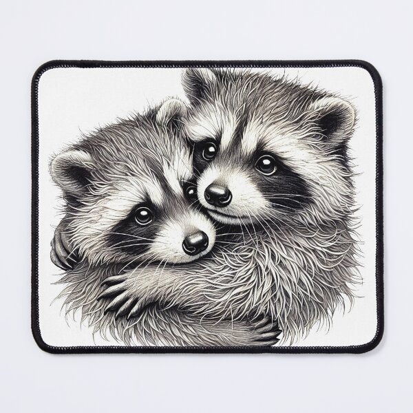 Item preview, Love Between 2 Raccoon Friends designed and sold by Lion and Lamb Design.