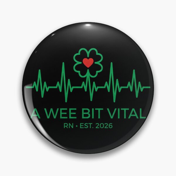 Item preview, A Wee Bit Vital RN Nurse - Irish Heartbeat Shamrock Healthcare Gift designed and sold by Luminari Creations.