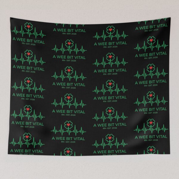 Item preview, A Wee Bit Vital RN Nurse - Irish Heartbeat Shamrock Healthcare Gift designed and sold by Luminari Creations.