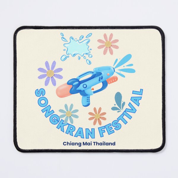 Item preview, Songkran Festival Chiang Mai Thailand Water Festival Cute Water Gun Splash Floral Thai New Year Design designed and sold by CHANCHANAI.