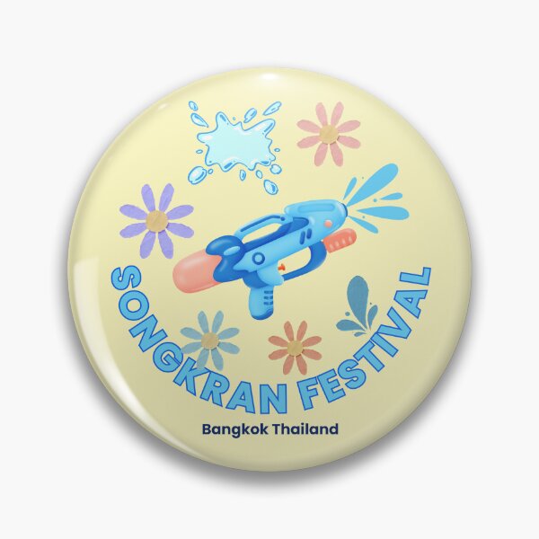 Item preview, Songkran Festival Bangkok Thailand Water Festival Cute Water Gun Splash Floral Thai New Year Design designed and sold by CHANCHANAI.