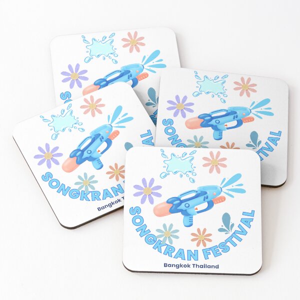 Item preview, Songkran Festival Bangkok Thailand Water Festival Cute Water Gun Splash Floral Thai New Year Design designed and sold by CHANCHANAI.