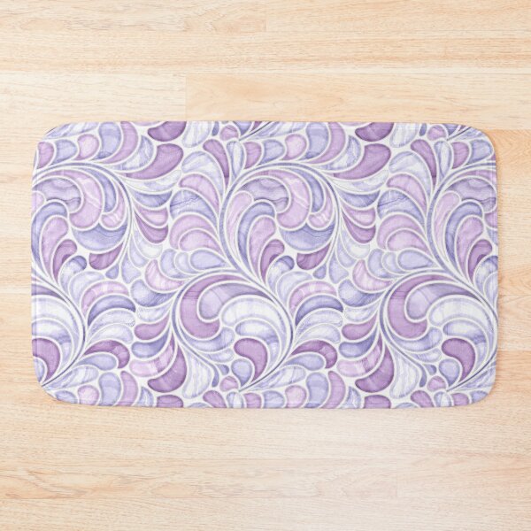 Item preview, Marble Mosaic Fern Leaves - Pastel Purples  designed and sold by TigaTiga.