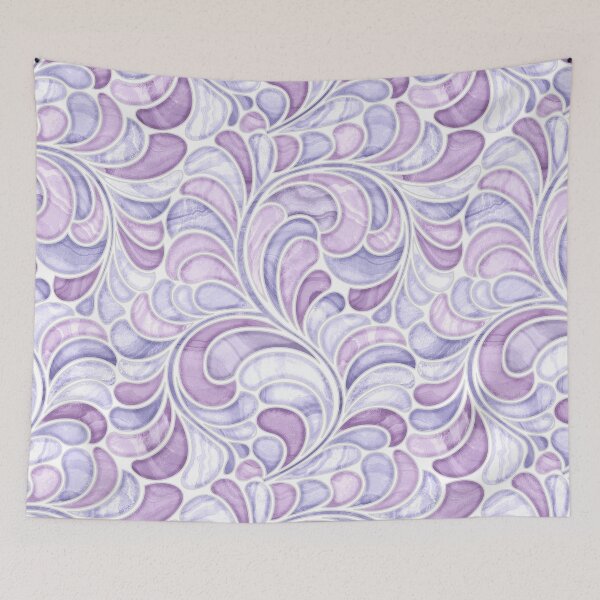 Item preview, Marble Mosaic Fern Leaves - Pastel Purples  designed and sold by TigaTiga.