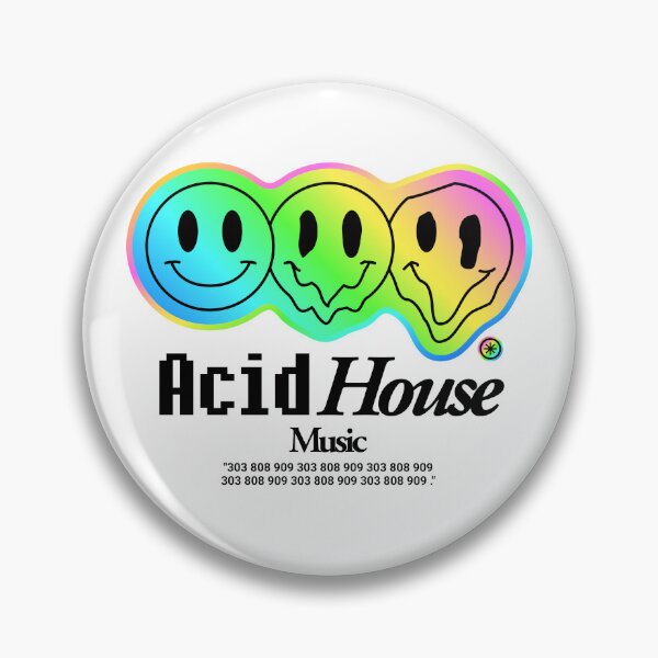 Item preview, ACID HOUSE  - Prism Melt Smiley (Black)  designed and sold by Discothreadz.