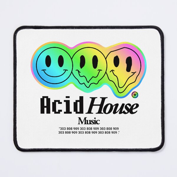 Item preview, ACID HOUSE  - Prism Melt Smiley (Black)  designed and sold by Discothreadz.