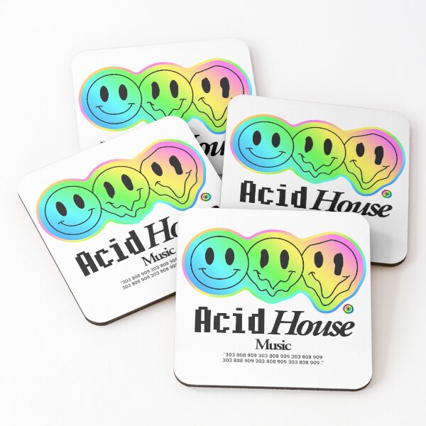 Item preview, ACID HOUSE  - Prism Melt Smiley (Black)  designed and sold by Discothreadz.