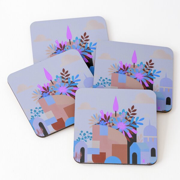 Item preview, Abstract Floral Cityscape Art designed and sold by joycrysstudio.