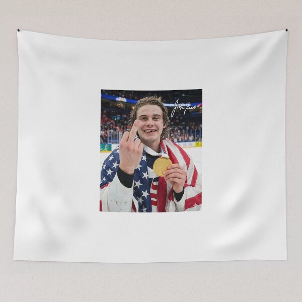 Item preview, jack hughes middle finger - Usa Hockey 2026 Olympics designed and sold by DillonHuerta.