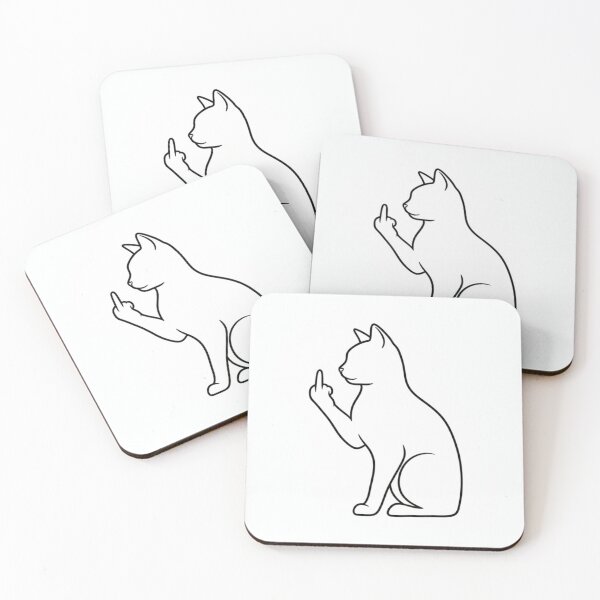Item preview, Sassy Cat Middle Finger Sticker designed and sold by Zenx36.