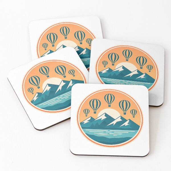 Item preview, Mountain Balloon Adventure – Vintage Travel Landscape Graphic designed and sold by Ramkumar2025.
