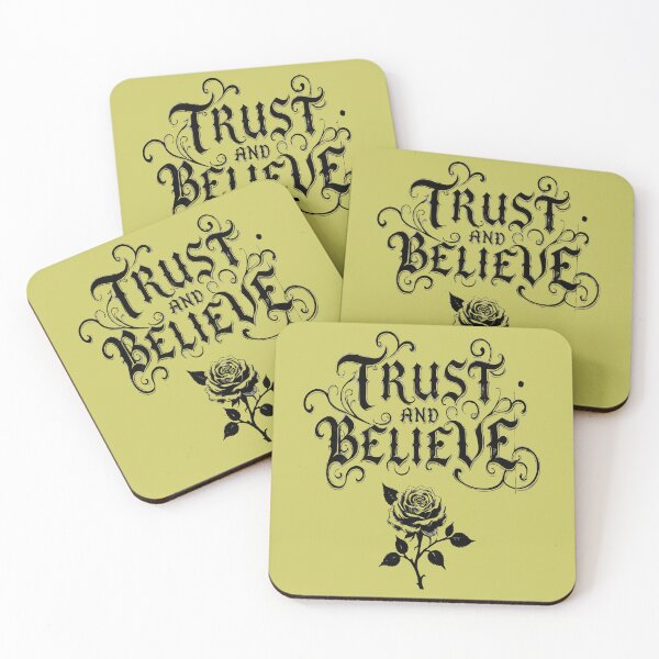 Item preview, Trust and Believe Gothic Rose Dark Aesthetic Vintage Art designed and sold by VikArtStudio.