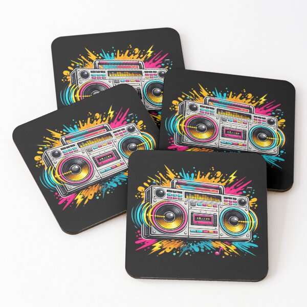 Item preview, Neon Retro Boombox Sound Blast designed and sold by Raddoodles.