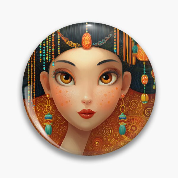 Item preview, Colorful Portrait of a Woman Surrounded by Oranges designed and sold by Artessie.