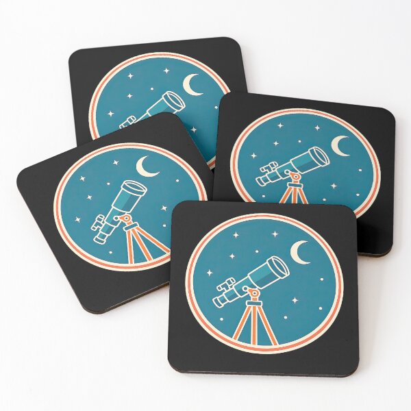 Item preview, Night Sky Telescope – Astronomy Stargazing Vintage Badge designed and sold by Ramkumar2025.