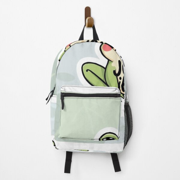 Item preview, Cute Frog Sticker – Just vibing Quote designed and sold by Femwealth.