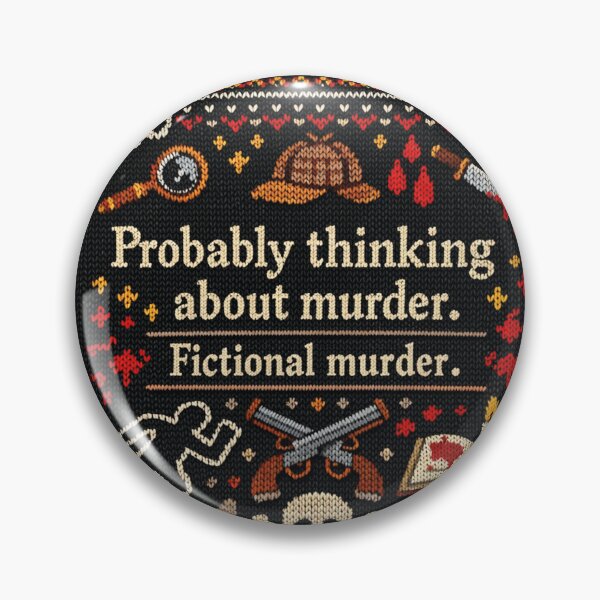 Item preview, Funny true crime quote in a knitted pattern style designed and sold by Mauswohn.