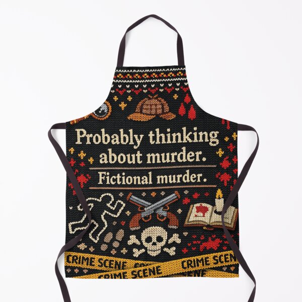 Item preview, Funny true crime quote in a knitted pattern style designed and sold by Mauswohn.