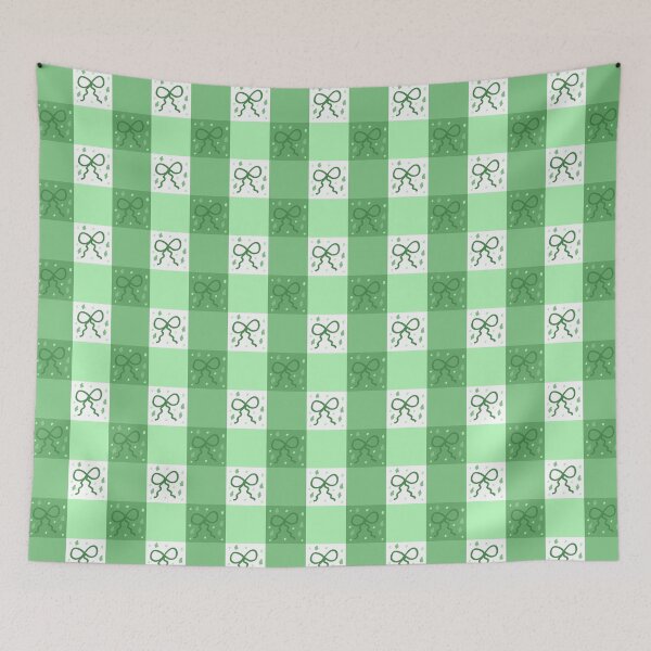 Item preview, Cute bows with sparkles and polka dots in green pattern designed and sold by Mariecobiz.