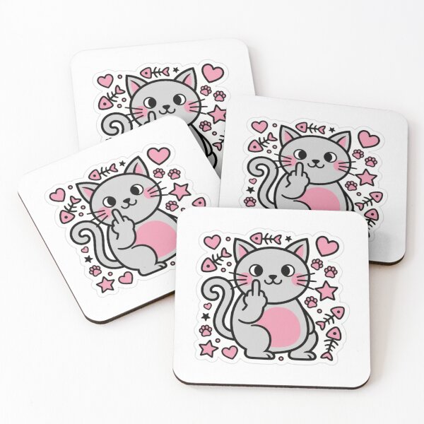 Item preview, Cute Cat middle finger designed and sold by Zenx36.