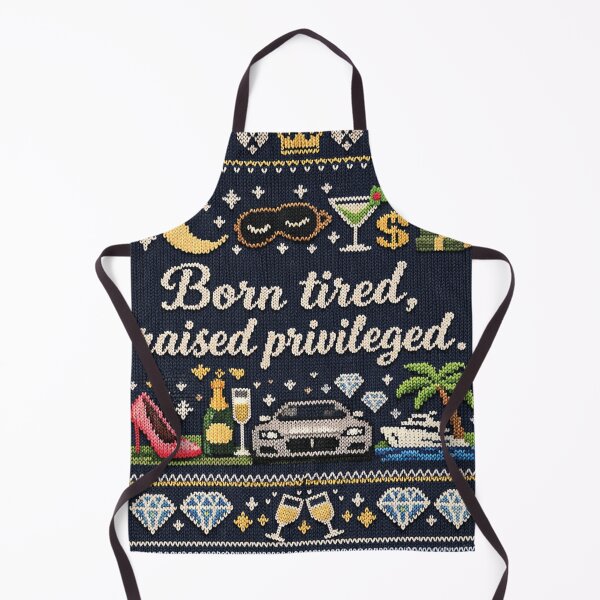 Item preview, Born tired, raised privileged, funny lifestyle saying designed and sold by Mauswohn.