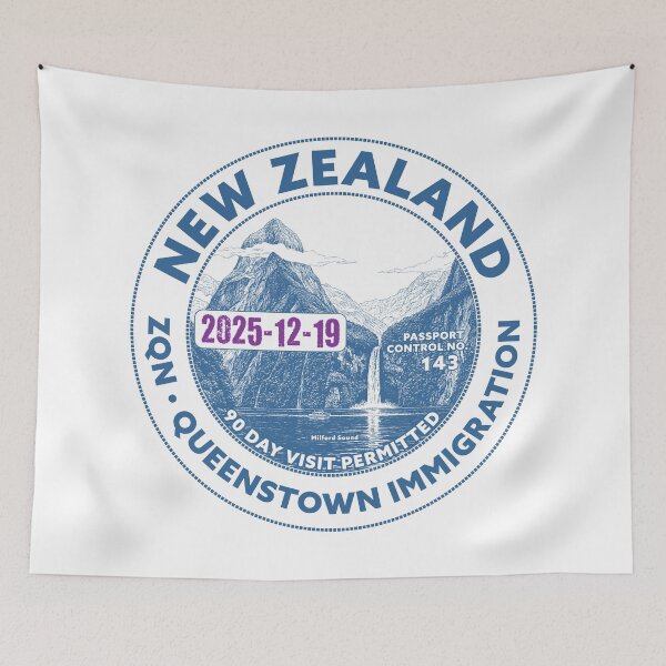 Item preview, Passport Stamp - Queenstown, New Zealand designed and sold by travelwitheric.