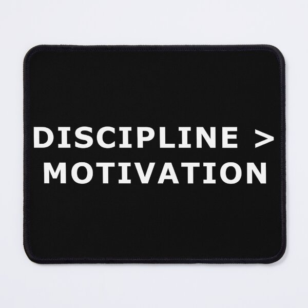 Item preview, Discipline Over Motivation Minimalist Gym Quote designed and sold by Mikidesign1988.