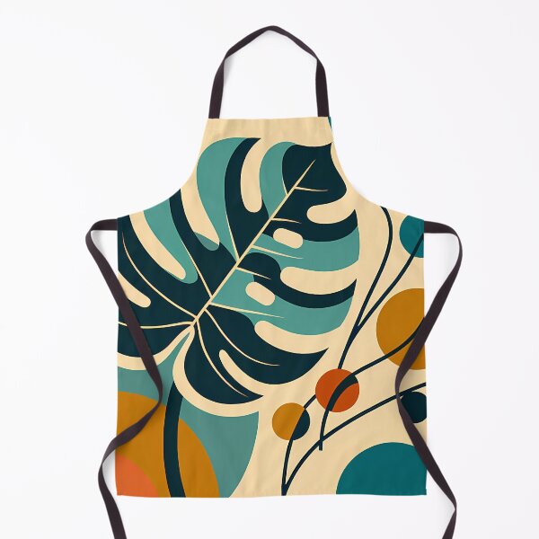 Item preview, Abstract Monstera Leaf with Geometric Circles designed and sold by InkSmithery.