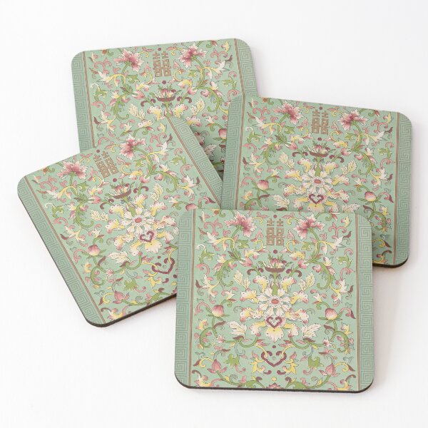 Item preview, Seafoam Elegance - Vintage Chinese Ornamentation (1867 Stamped Clay Dish) designed and sold by JillanaCreative.