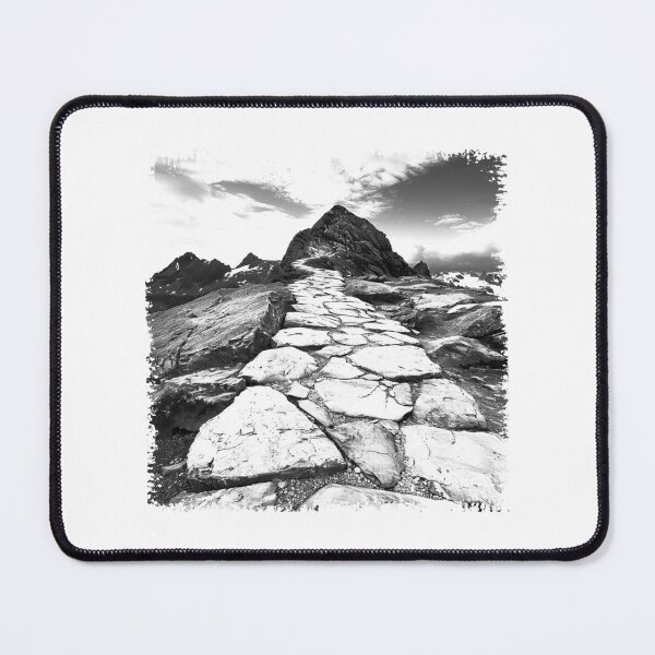 Item preview, Mountain Path to Peak | Dramatic Black and White Landscape Photography designed and sold by inkoutninja.