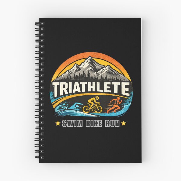 Item preview, Vintage Triathlete Swim Bike Run Mountain Endurance Athlete Design designed and sold by endurothreads.