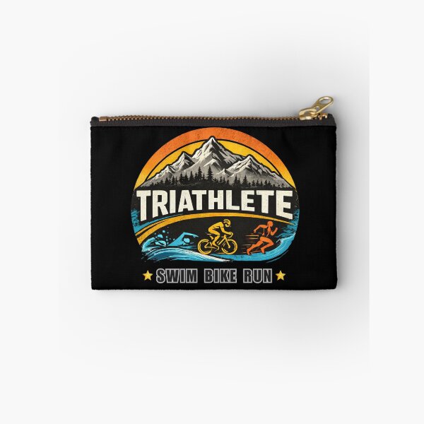 Item preview, Vintage Triathlete Swim Bike Run Mountain Endurance Athlete Design designed and sold by endurothreads.