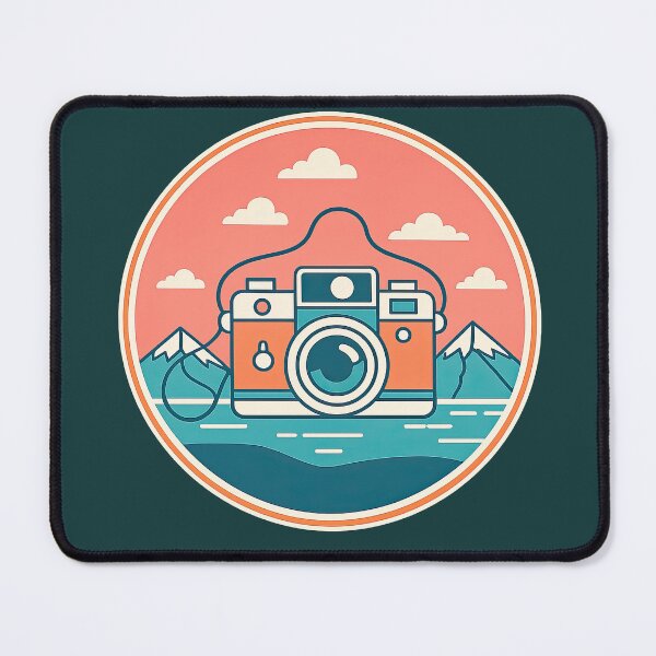 Item preview, Adventure Camera Landscape – Vintage Travel Photography designed and sold by Ramkumar2025.