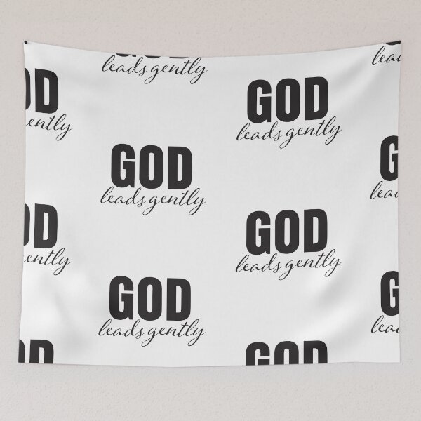 Item preview, God leads Gently – Christian Faith Typography T-Shirt Design designed and sold by CrossCrafted.