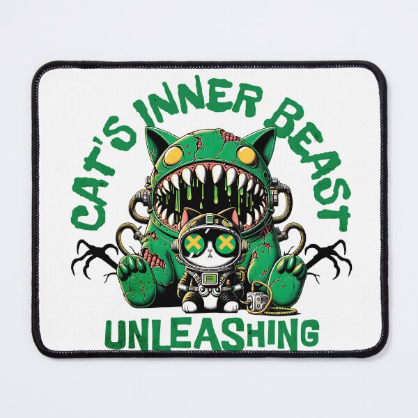 Item preview, Cat’s Inner Beast Unleashing – Cyberpunk Monster Cat Streetwear Design designed and sold by ThreadAuraES.
