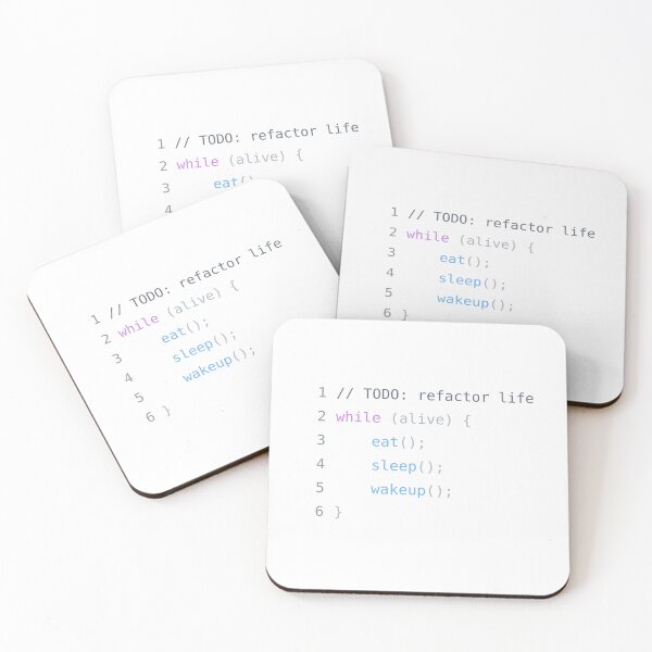 Item preview, while(alive) – Developer Life Code designed and sold by KumarGandhi.