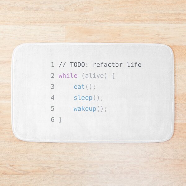 Item preview, while(alive) – Developer Life Code designed and sold by KumarGandhi.