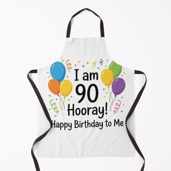 Item preview, I am 90 Hooray-  Happy Birthday to Me- Tag My Shirt designed and sold by Tag My Shirt - Clothing Made to Be Written On..