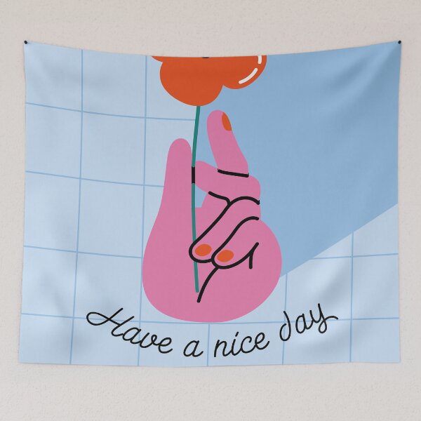 Item preview, Illustration of a bright flower and a hand designed and sold by paulrommer.