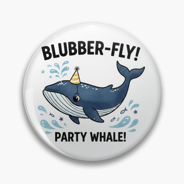Item preview, Blubber-Fly Party Whale designed and sold by LittleLoopArt.