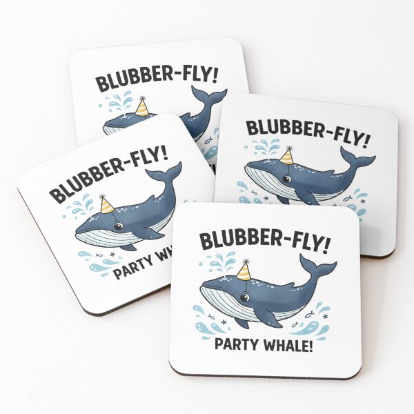 Item preview, Blubber-Fly Party Whale designed and sold by LittleLoopArt.